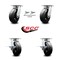 Service Caster 6 Inch Kingpinless Rubber on Steel Wheel Caster Swivel Locks 2 Brakes SCC, 2PK SCC-KP30S620-RSR-BSL-2-SLB-2 - alternate 3
